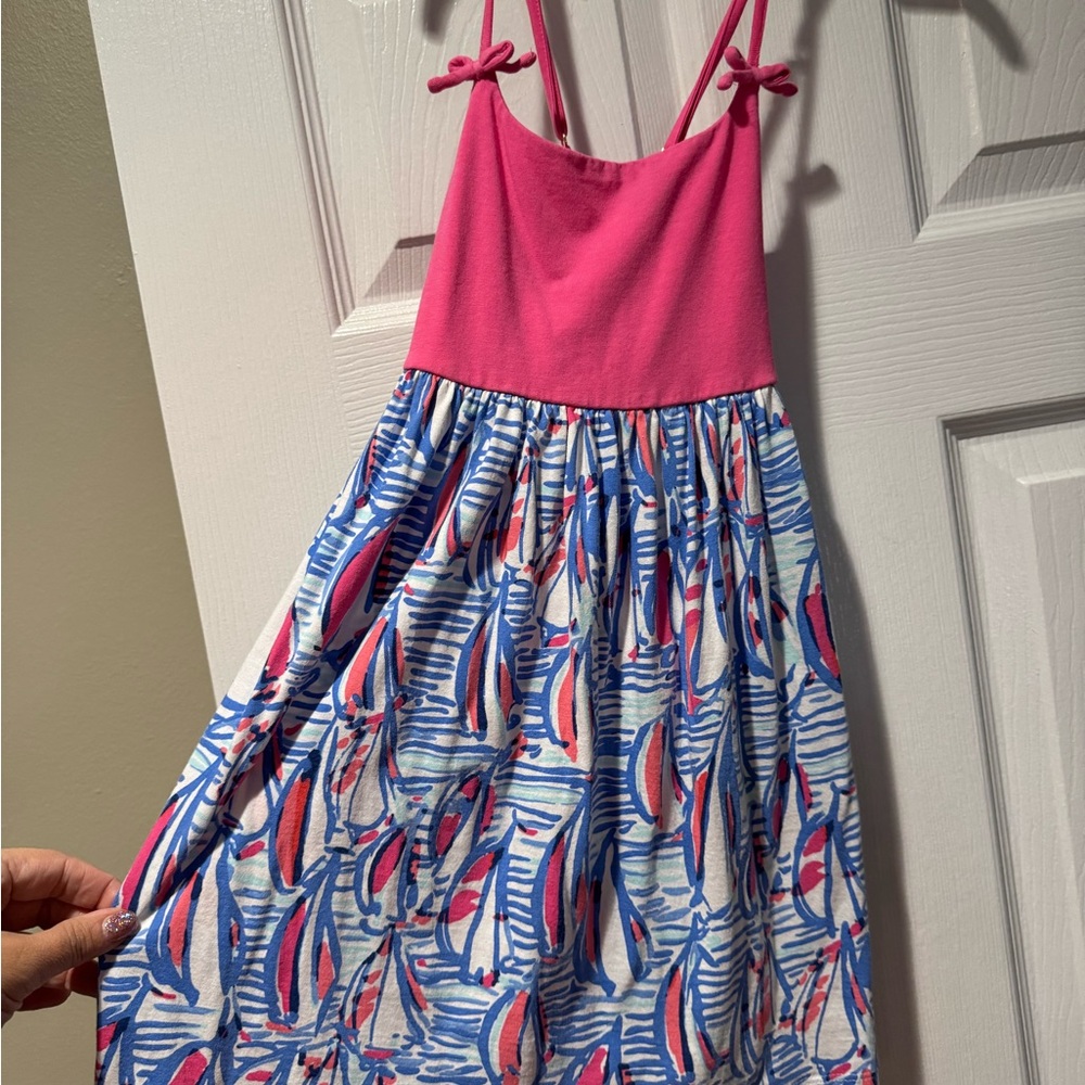 Lilly Pulitzer Pink and White sailboat Sundress 6/7